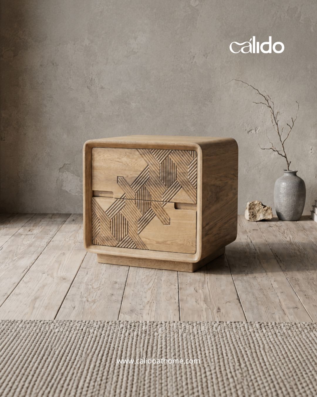 Mesa de Noche Origen con Talla