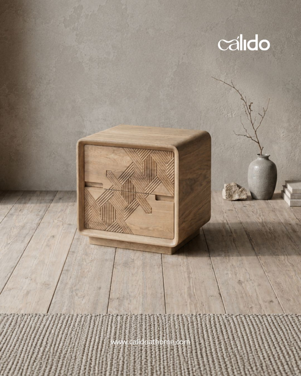 Mesa de Noche Origen con Talla