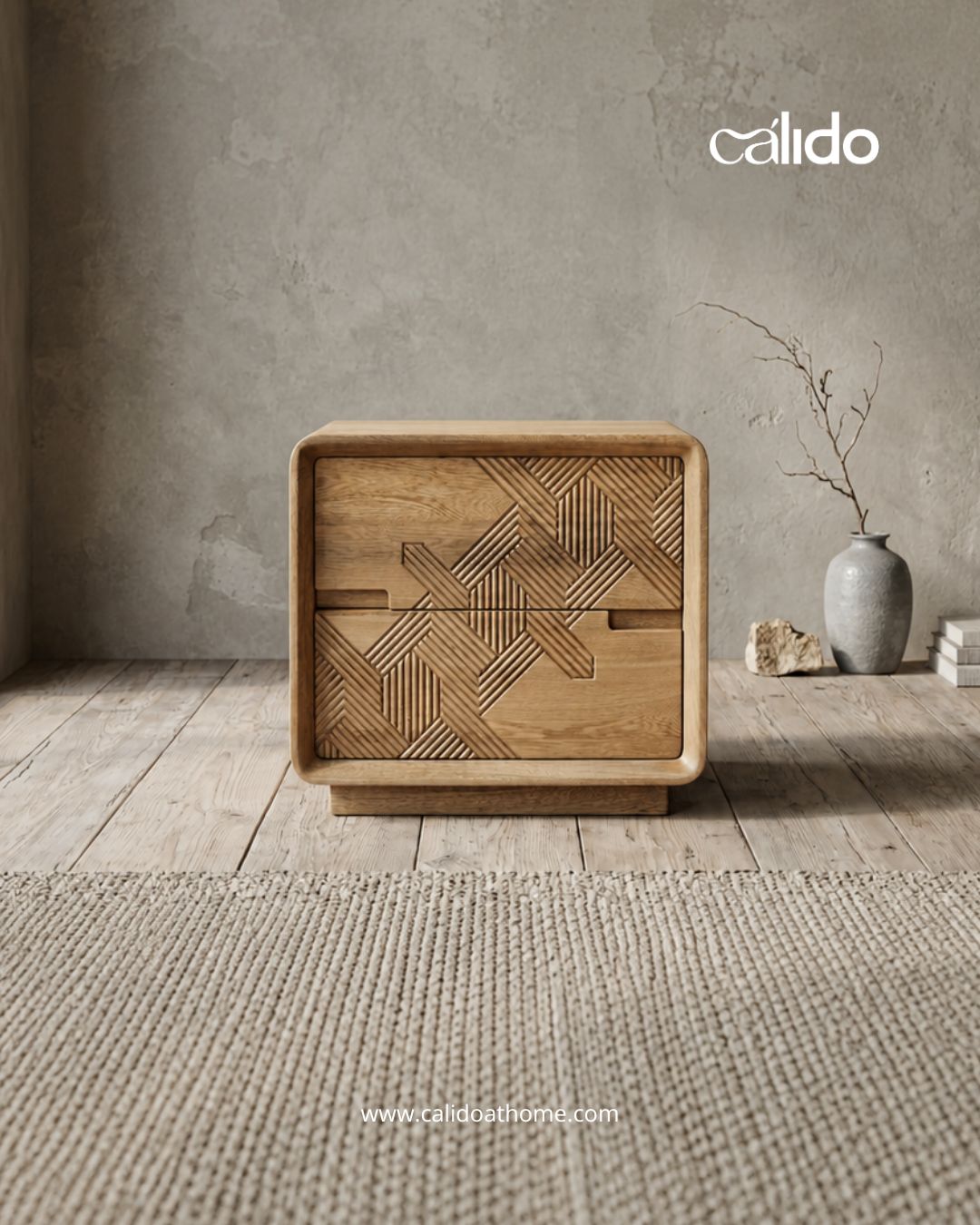 Mesa de Noche Origen con Talla